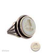Ivory Round Intaglio Ring, price: $156.00. Click on 'Large View' for large picture
