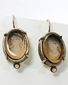 Medium Oval Earring With Pearl, price: $140.00. Click on 'Large View' for large picture