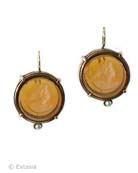 Butterscotch Chloe Intaglio Earrings, price: $124.00. Click on 'Large View' for large picture