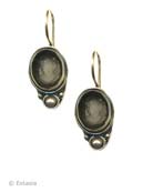 Black Diamond Small Intaglio Earrings, price: $129.00. Click on 'Large View' for large picture