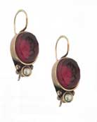 Daughters of Dust Oval Ruby Earring, price: $129.00. Click on 'Large View' for large picture