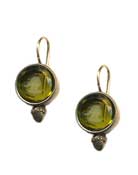 Olivine Acorn Earrings, price: $100.00. Click on 'Large View' for large picture