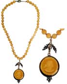 Citrine Beaded Acorn Necklace, price: $295.00. Click on 'Large View' for large picture