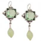 Peridot Silver Plate Earring, price: $120.00. Click on 'Large View' for large picture