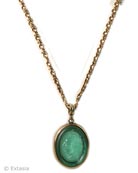 Seafoam Intaglio Necklace, price: $206.00. Click on 'Large View' for large picture