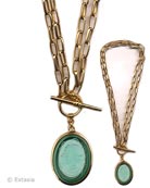 Seafoam Convertible Cameo Necklace, price: $214.00. Click on 'Large View' for large picture