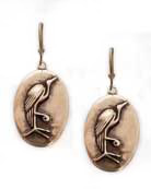 Red Bronze Heron Earrings, price: $114.00. Click on 'Large View' for large picture