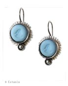 Small Portia Pale Blue Earrings, Silver Plate, price: $134.00. Click on 'Large View' for large picture