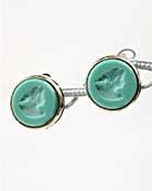 Mint Intaglio Clip Earring	, price: $130.00. Click on 'Large View' for large picture