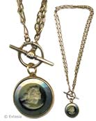 Slate Convertible Intaglio Necklace, price: $179.00. Click on 'Large View' for large picture