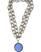 Convertible Sapphire and Silver Plate Necklace, price: $306.00. Click on 'Large View' for large picture