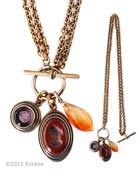Marsala & Amethyst Charm Necklace, price: $225.00. Click on 'Large View' for large picture