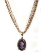 Amethyst Intaglio Necklace, price: $198.00. Click on 'Large View' for large picture